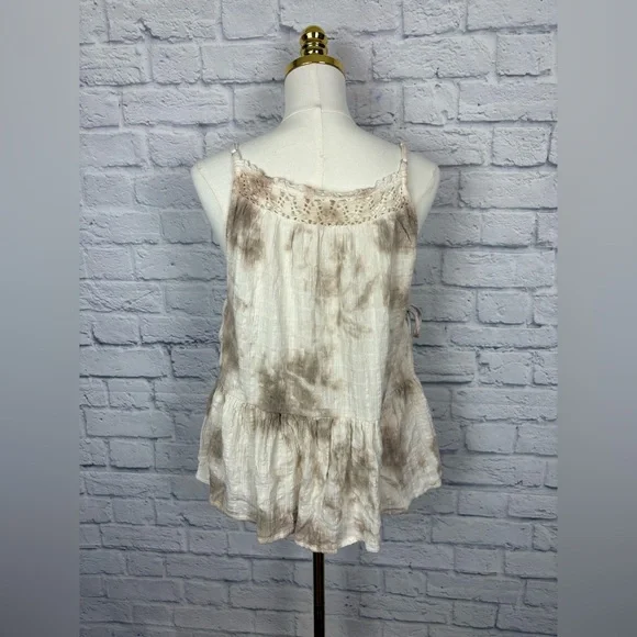 NWT Aerie Boho Babydoll Tie Dye Tank Top Lace Crochet size S - Picture 5 of 7